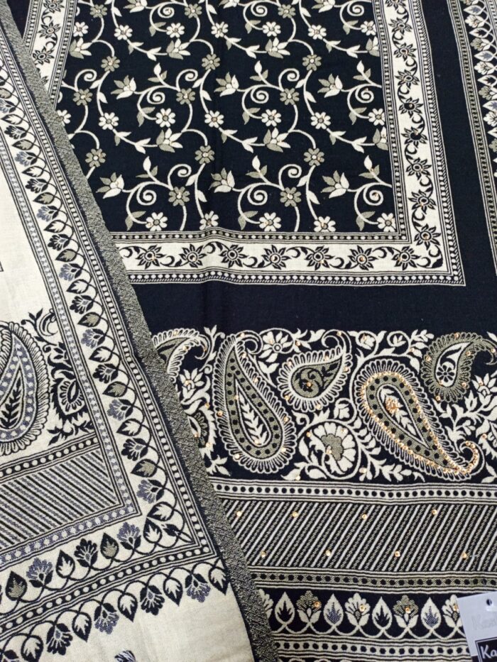 Elegant Kashmiri Woven Shawl w/ Stone & Tassels | Neon Colors | Soft 28x80 Inch