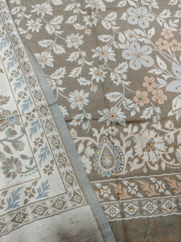 Elegant Kashmiri Woven Shawl w/ Stone & Tassels | Neon Colors | Soft 28x80 Inch