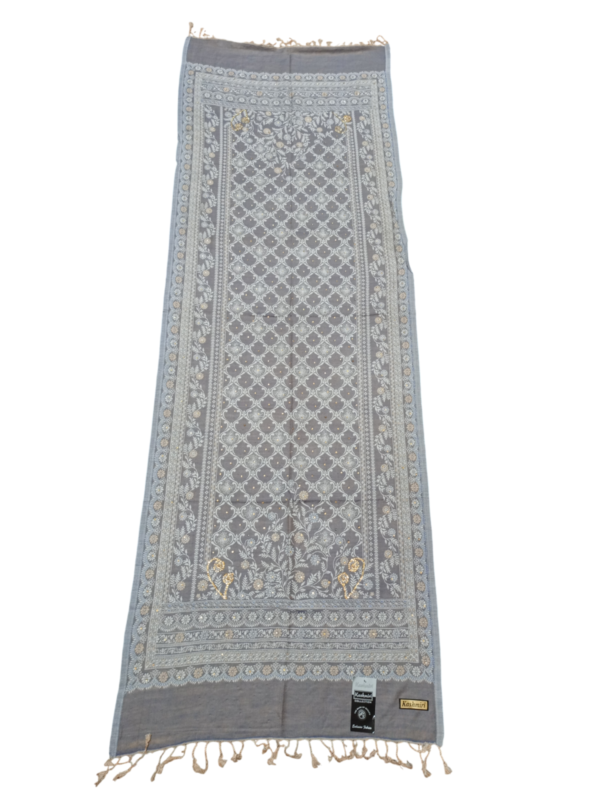 Elegant Kashmiri Woven Shawl w/ Stone & Tassels | Neon Colors | Soft 28x80 Inch